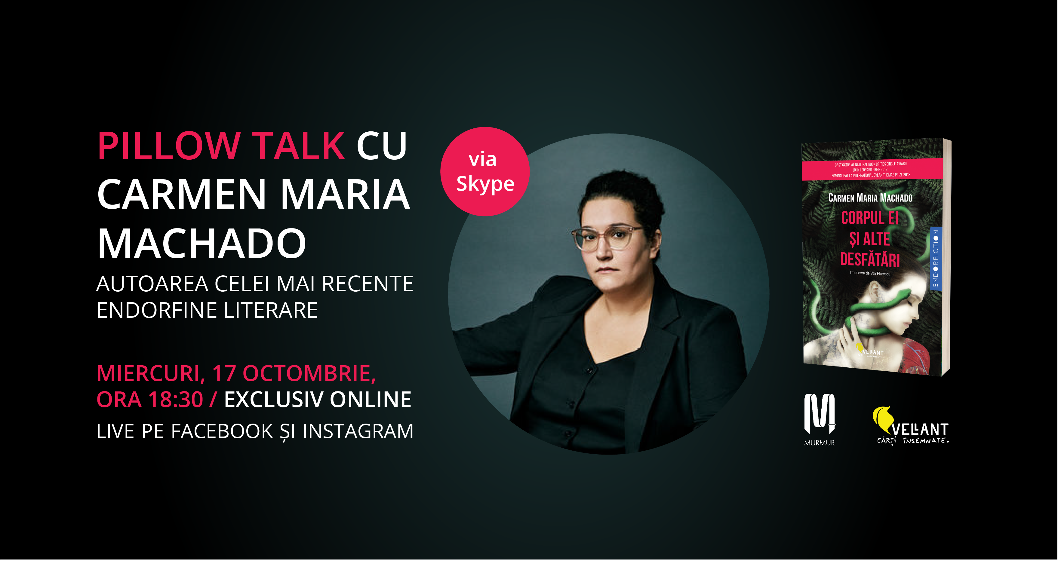 LIVE cu scriitoarea Carmen Maria Machado