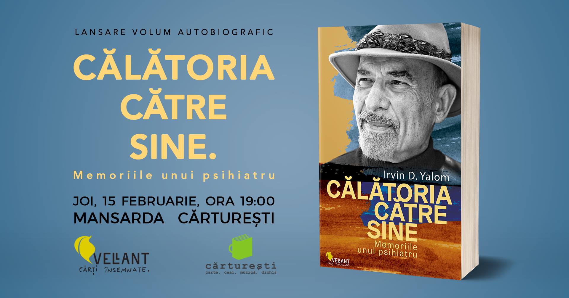 Călătoria către sine, de Irvin D. Yalom | lansare de carte